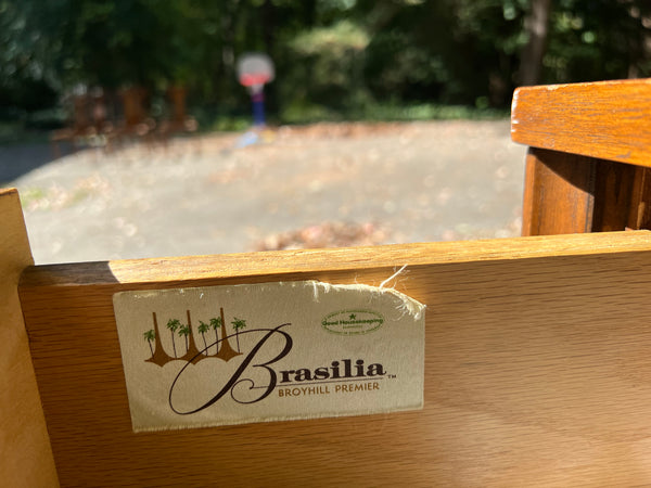 Broyhill Brasilia Lowboy Dresser with Mirrors