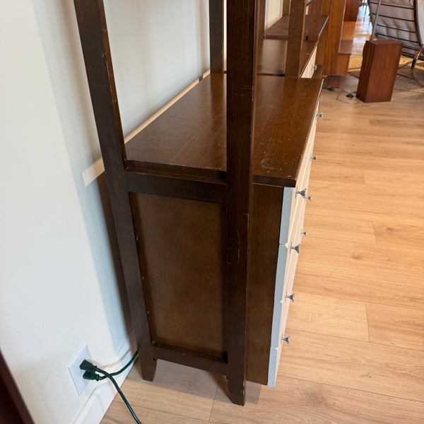 Vintage Mid-Century Modern Modular Freestanding Wall Unit with Desk & Drawers