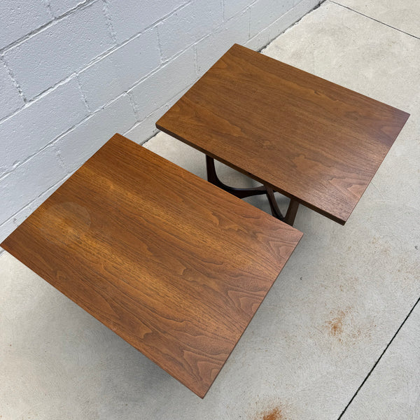 Pair of Broyhill Brasilia Walnut End Tables