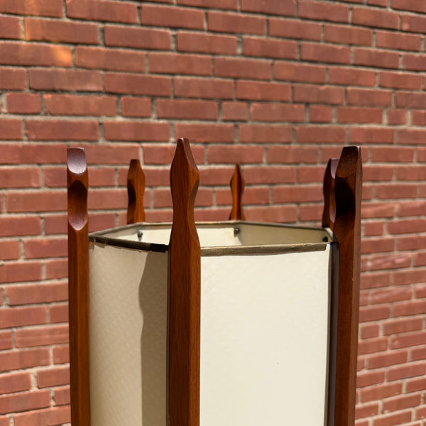 Modeline of California Walnut Floor Lamp with Parchment Shade | Mid-Century Modern