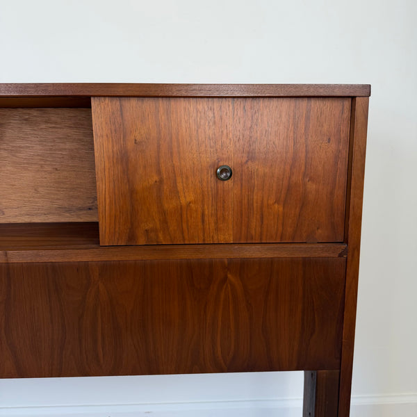 Mid Century Modern Harmony House Walnut Headboard and Footboard