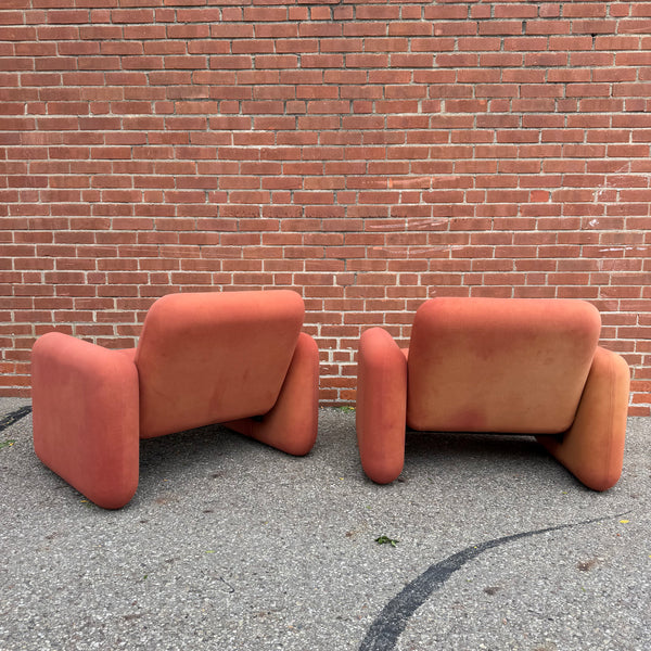 Pair of Herman Miller Wilkes “Chiclet” Lounge Chairs by Ray Wilkes 1970s