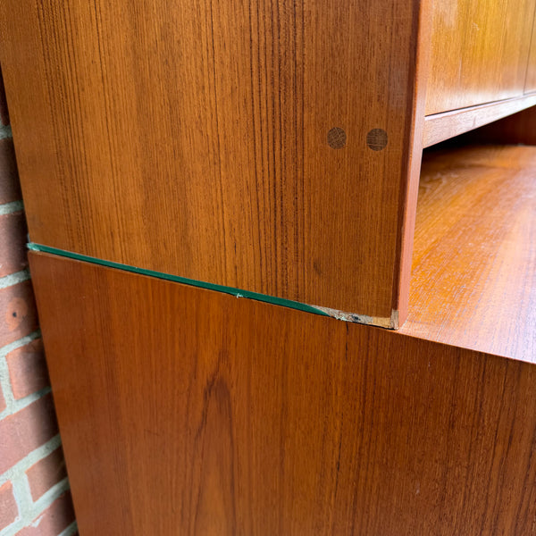 Rare Three-Bay Teak Wall Unit by Hans J. Wegner for Ry Møbler, Denmark