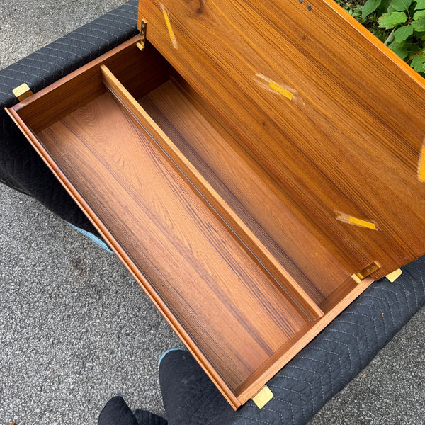 Vintage Danish Modern Teak Wall-Mounted Hanging Vanity Cabinet
