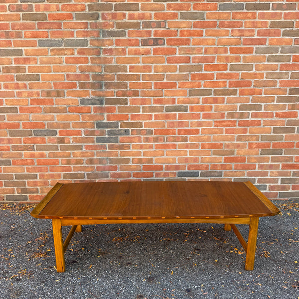 Lane Mid-Century Modern Ming Style Walnut Coffee Table