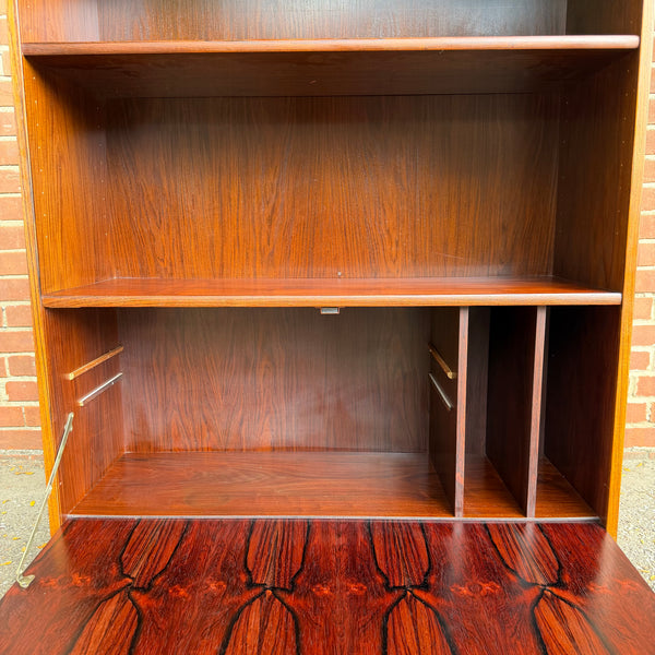 1960s Erik Brouer for Brouer Møbelfabrik Danish Rosewood Secretary Bookcase