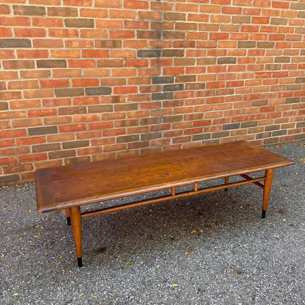 André Bus for Lane Acclaim Walnut Mid-Century Modern Coffee Table