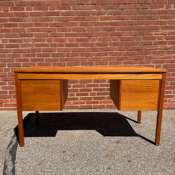 Domino Møbler Danish Modern Teak Executive Desk | Mid Century Modern Partner’s Writing Desk