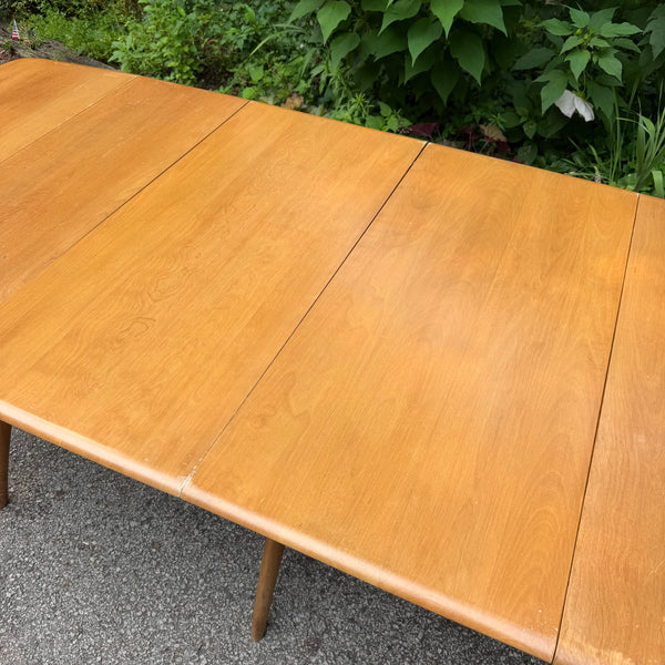Mid Century Modern Heywood Wakefield “Wishbone” Drop-Leaf Dining Table