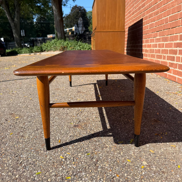 André Bus for Lane Acclaim Walnut Mid-Century Modern Coffee Table