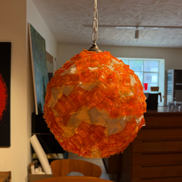 Mid Century Modern Chunky Lucite Swag Lamp