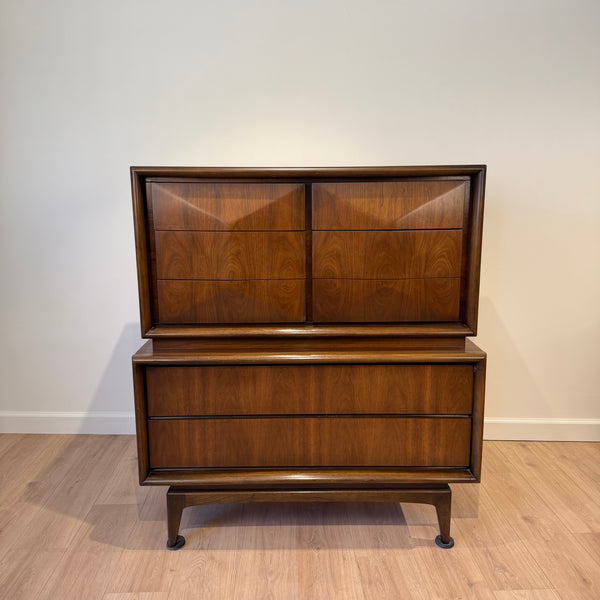 MCM Untied “Diamond” front Walnut Bedroom Set