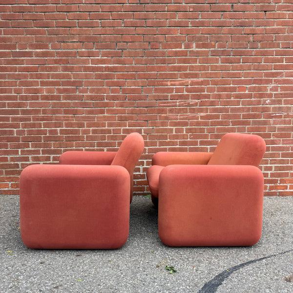Pair of Herman Miller Wilkes “Chiclet” Lounge Chairs by Ray Wilkes 1970s