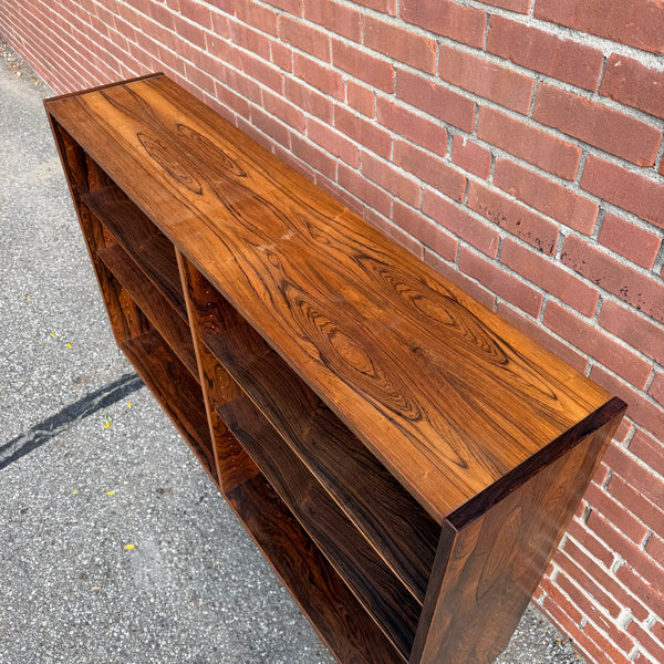 1960s Danish Modern Rosewood Bookcase with Adjustable Shelves