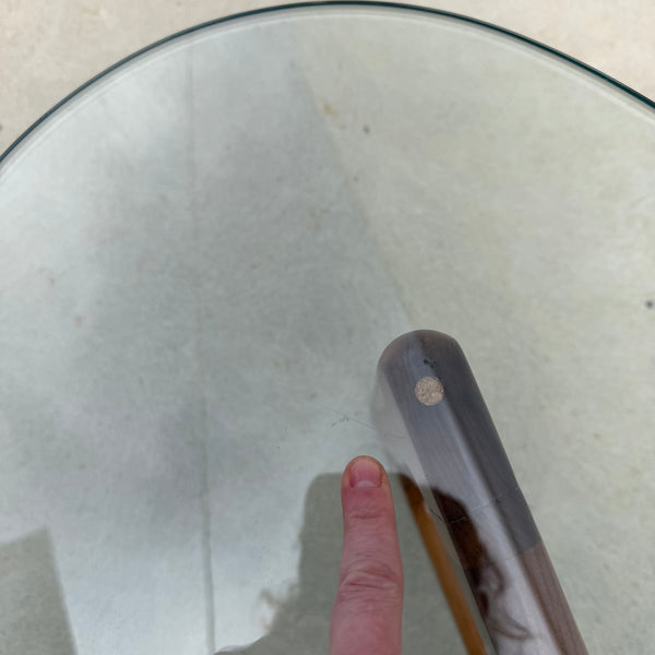 Adrian Pearsall “Ribbon” Walnut and Glass Coffee Table