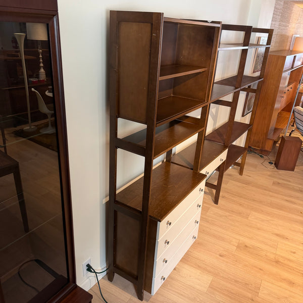 Vintage Mid-Century Modern Modular Freestanding Wall Unit with Desk & Drawers