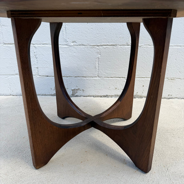 Broyhill Brasilia Round Walnut End Table