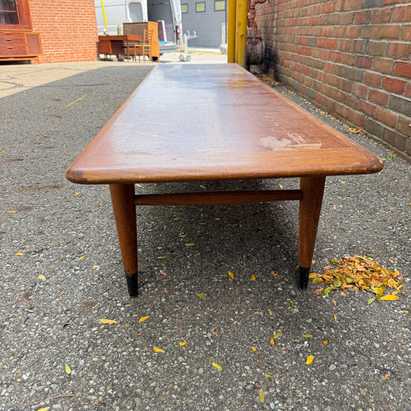 André Bus for Lane Acclaim Extra Long Walnut Surfboard Coffee Table
