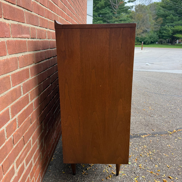 Broyhill Premier Sculptra Magna Walnut Mid-Century Modern Gentleman’s Chest
