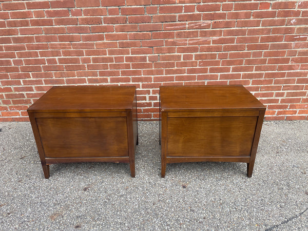 Pair of Broyhill “Emphasis” Walnut End Tables Nightstands