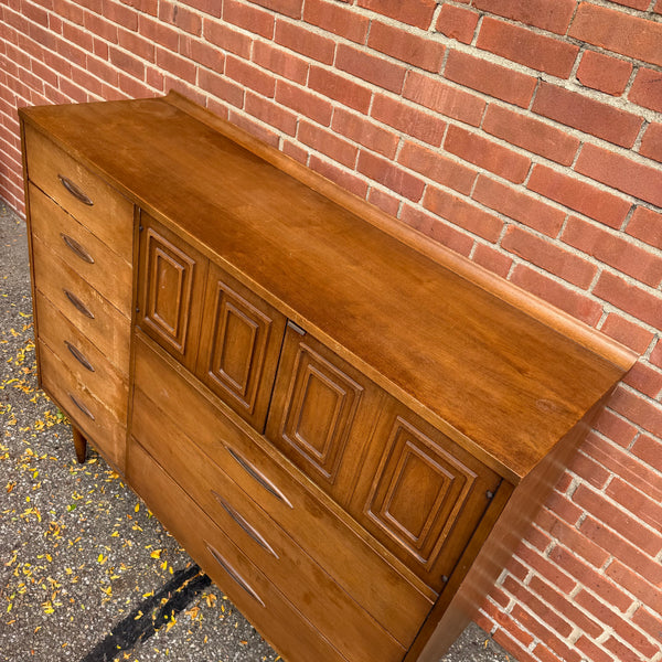 Broyhill Premier Sculptra Magna Walnut Mid-Century Modern Gentleman’s Chest