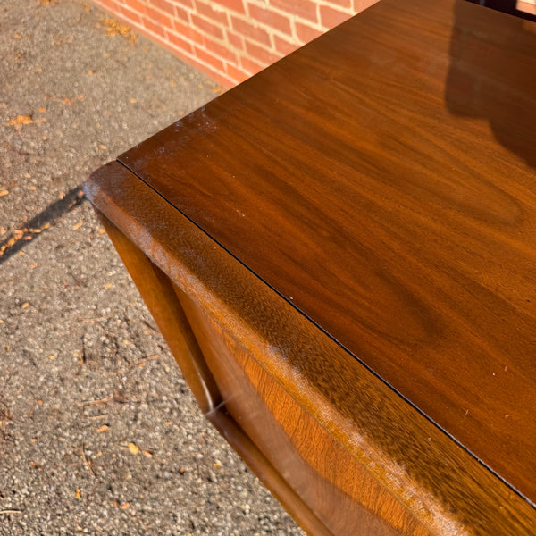 United Furniture Diamond Collection Mid-Century Modern Walnut Nine-Drawer Lowboy Dresser