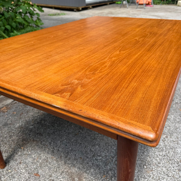 Mid-Century Modern Danish Draw-Leaf Teak Dining Table