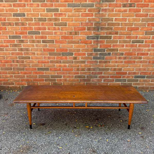 André Bus for Lane Acclaim Walnut Mid-Century Modern Coffee Table