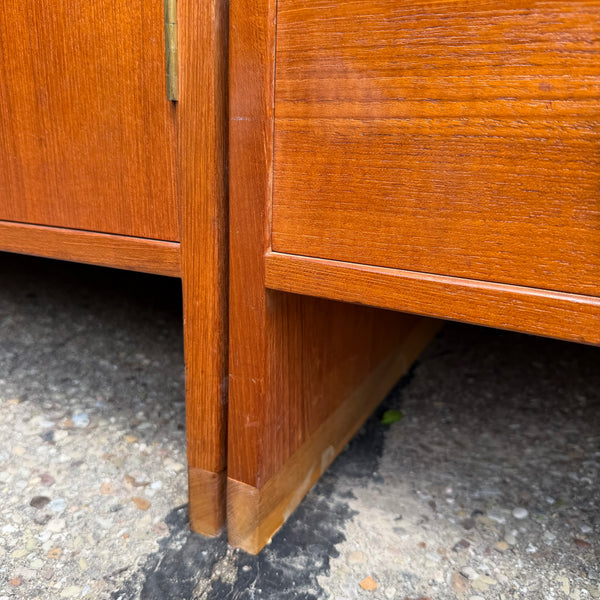 Rare Three-Bay Teak Wall Unit by Hans J. Wegner for Ry Møbler, Denmark