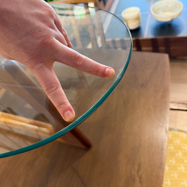 Adrian Pearsall “Ribbon” Walnut and Glass Coffee Table