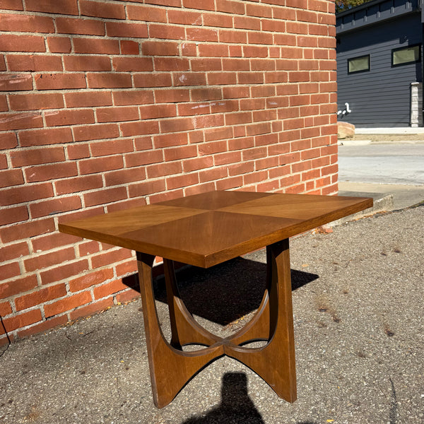 Broyhill Brasilia Mid-Century Modern Walnut Square Side Table