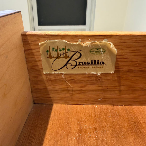 Mid Century Modern Broyhill Brasilia Walnut Dresser Set