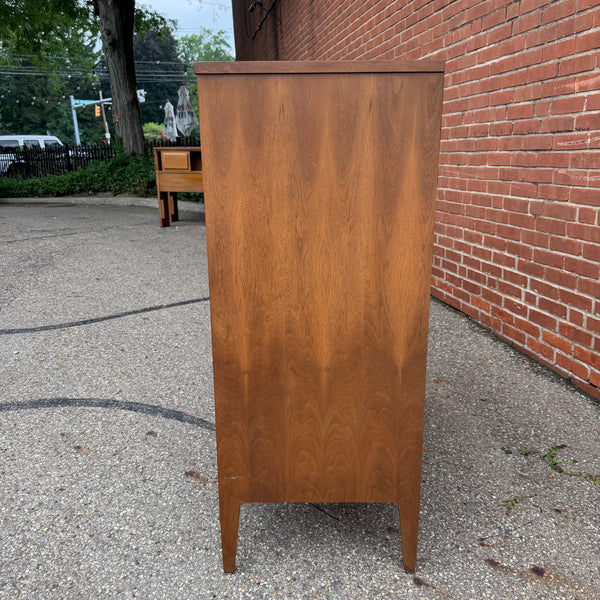 Vintage Broyhill Forward Walnut Highboy Dresser