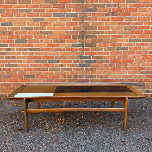 John Keal for Brown Saltman Mid-Century Modern Walnut & Laminate Coffee Table