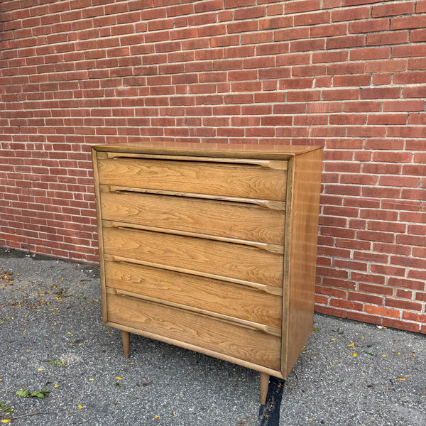 Mid-Century Modern Walnut 5-Drawer Chest