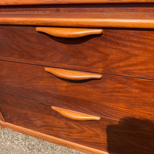 Warren Church for Lane Perception Walnut Basket Weave Two-Piece Hutch