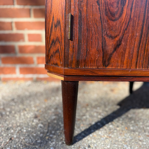 Carlo Jensen Style Danish Modern Rosewood Corner Cabinet