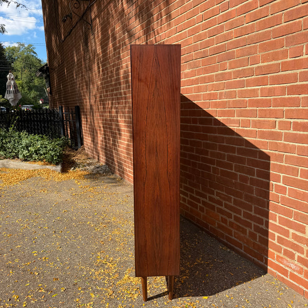 1960s Danish Modern Rosewood Bookcase with Adjustable Shelves