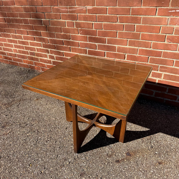 Broyhill Brasilia Mid-Century Modern Walnut Square Side Table