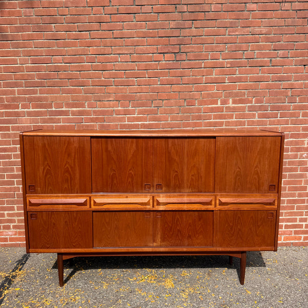 1960s Johannes Andersen Danish Modern Teak Highboard Cabinet