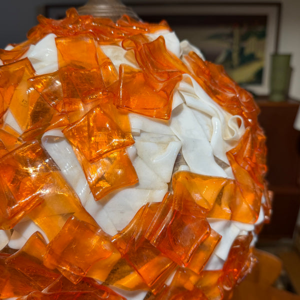 Mid Century Modern Chunky Lucite Swag Lamp