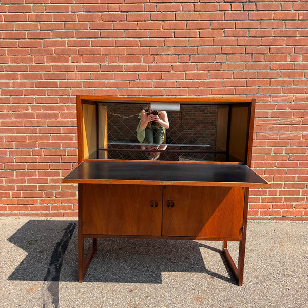 Danish Modern Teak Drop-Down “Varié” Bar by Arne Wahl-Iversen for IKEA