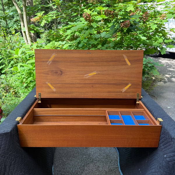 Vintage Danish Modern Teak Wall-Mounted Hanging Vanity Cabinet