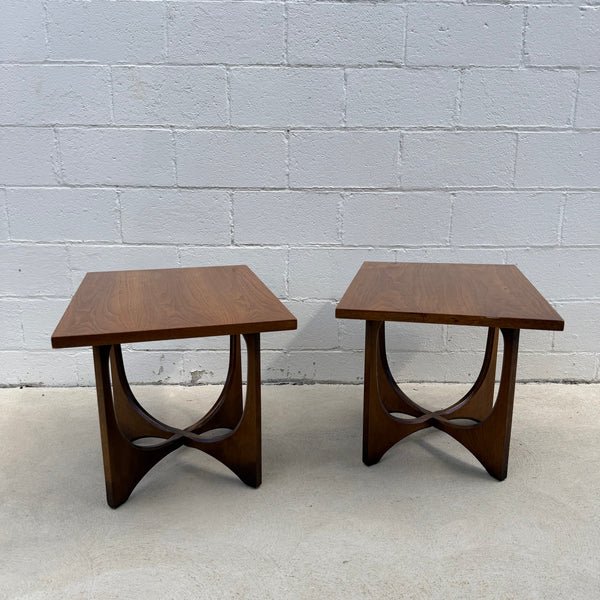 Pair of Broyhill Brasilia Walnut End Tables