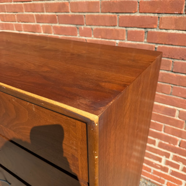 Andre Bus for Lane Acclaim Mid-Century Modern Walnut 5-Drawer Highboy Dresser