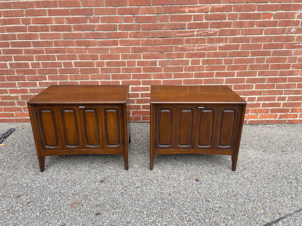 Pair of Broyhill “Emphasis” Walnut End Tables Nightstands