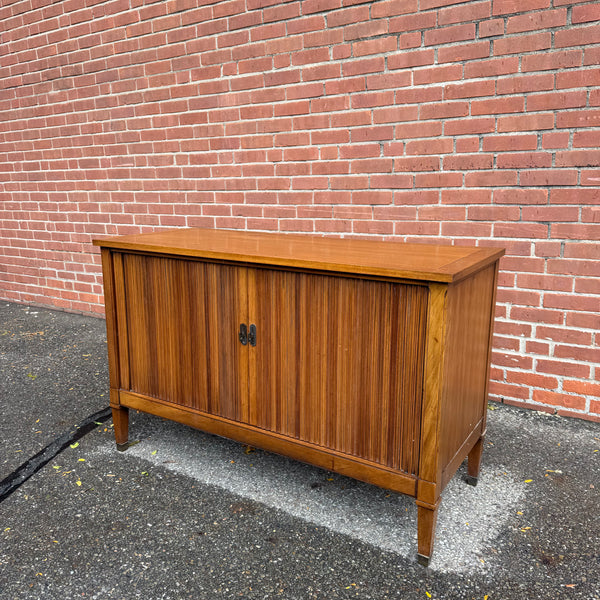 Mid-Century Modern Tambour Door Media Cabinet