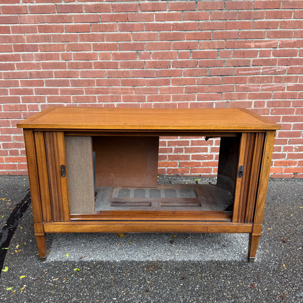 Mid-Century Modern Tambour Door Media Cabinet