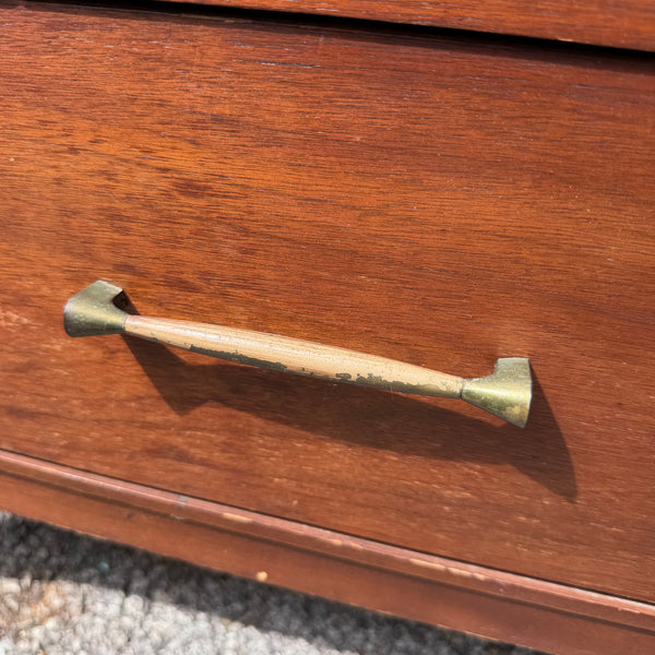 Kent Coffey Perspecta Mid-Century Walnut & Rosewood Six-Drawer Dresser