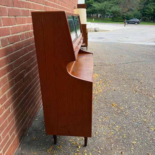 1960s Danish Modern Teak Secretary Desk Hutch by Sejling Skabe N.P. Nielsen